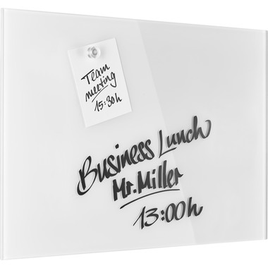 MAGNETOPLAN Design-Glasboard 600x400mm 13402000 weiss, magnetisch