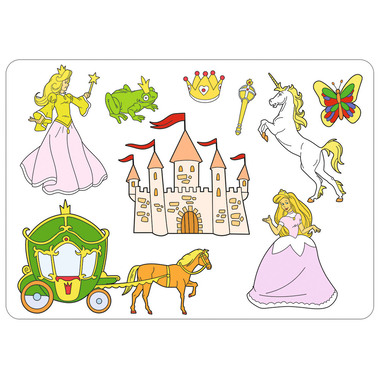 URSUS Chablon Set 1 Princess 44100001 26.8x18.9x0.2cm 6 pcs.
