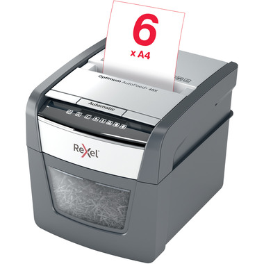 REXEL Aktenvernichter Optimum AF+ 2020045XCH 45X, P-4, 20lt