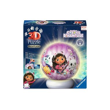Ravensburger 3D Puzzle-Ball Veilleuse Gabby's Dollhouse 72 pièces