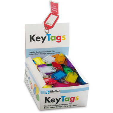 RIEFFEL SWITZERLAND Schlüsselschilder Display A15837 ass. 38x22mm 100 Stück