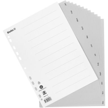 BIELLA Register PP A4 47141390U grau Jan-Dez DE