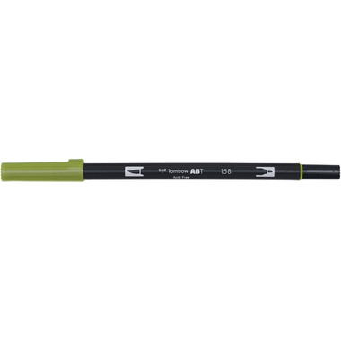 TOMBOW Dual Brush Pen ABT 158 dunkelolive