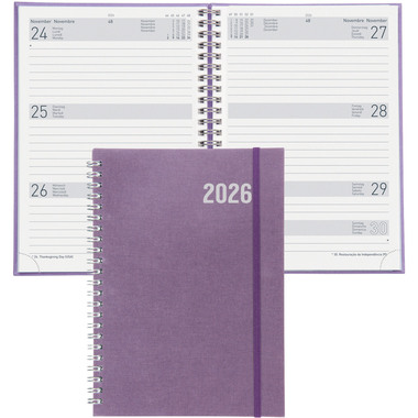 BIELLA Agenda Dispo Term Savana 2026 808591410026U 1S/2P lila ML 14.5x20.5cm