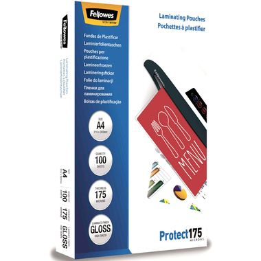 FELLOWES Laminiertasche A4 5308703 glanz, 175my 100 Stk