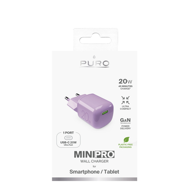 Chargeur mural GaN MiniPro 20W USB-C | Puro