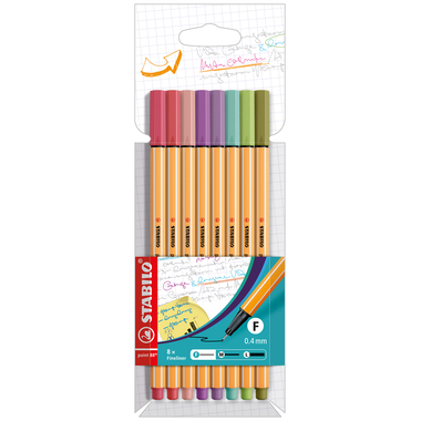 STABILO Fineliner Point 88 0.4mm 88/8-04 ass. 8 pezzi