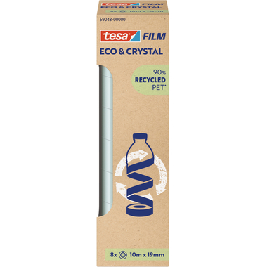 TESA Tesafilm eco&crystal 10mx19mm 59043-00000 Klebeband 8 Stück