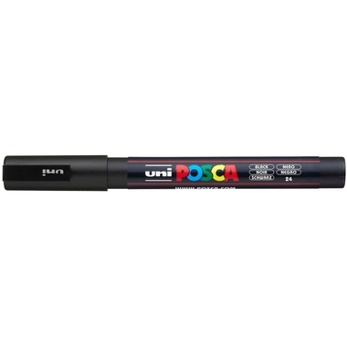POSCA Marker 0.9-1.3mm PC-3M BLACK schwarz, Rundspitze
