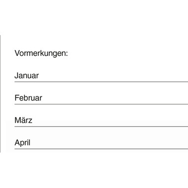 BÜHNER Calendario decennale DE 2027 ZK-Deckel-Si fino al 2036 29.7x21cm