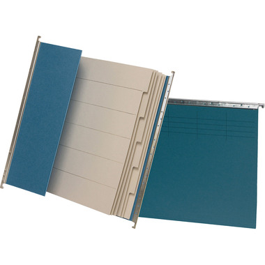 BIELLA Cartelle sosp. 6c. A4 27143105U azzurro 32x25cm