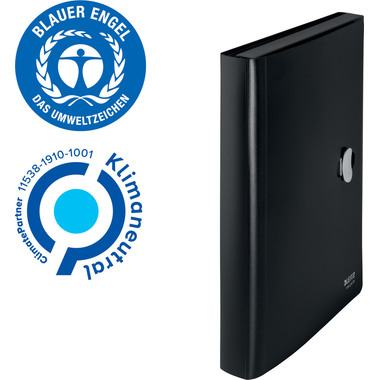 LEITZ Projektmappe Recycle A4 4624-00-95 schwarz, PP 5 Fächer