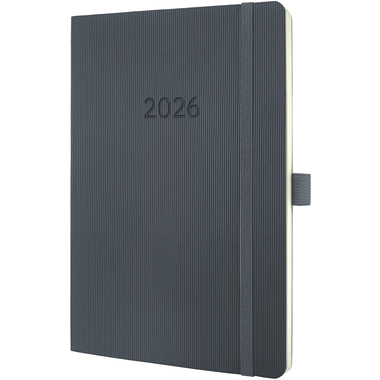 CONCEPTUM Calendario settimanale 2026 C2636 1S/2P grigio scuro 13.5x21cm
