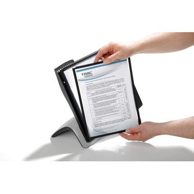 DURABLE Système d.présent.SHERPA Style 585501 noir, avec 10 pochettes A4