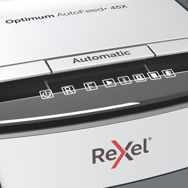 REXEL Aktenvernichter Optimum AF+ 2020045XCH 45X, P-4, 20lt