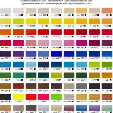 AMSTERDAM Standard Series Acryl Set 17820490 All Colors 90X20ml