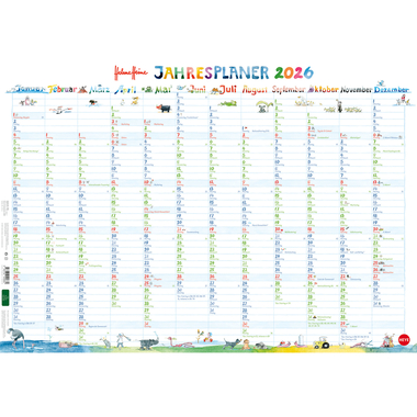 HEYE Posterplaner Helme Heine 2026 1584+26 1J/1S DE 68x48cm