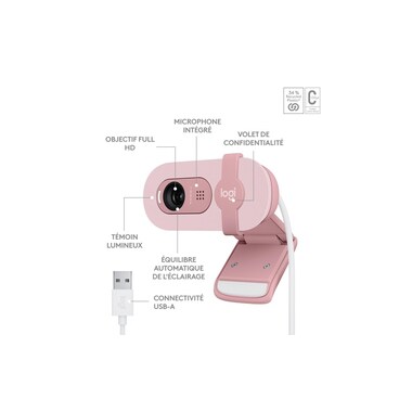 Logitech Brio 100 Rosa