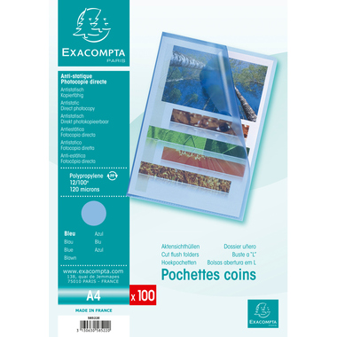 EXACOMPTA Dossier A4 58522E bleu 100 chemises