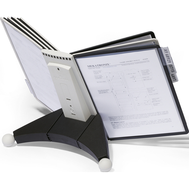 DURABLE Displaysystem SHERPA Table 10 563222 grau/schwarz,10 Sichttafeln A4