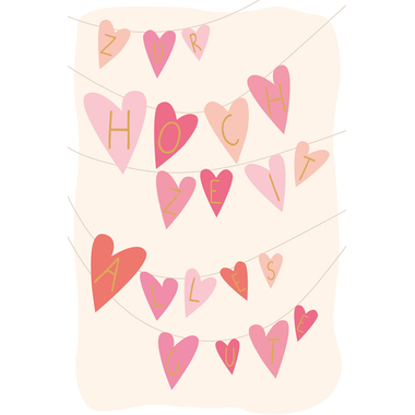 ABC Carte de mariage B6 51656 Corde à linge curs