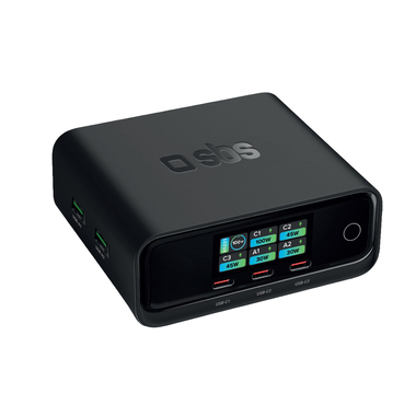 100W Ladestation mit 5 Anschlüssen und TFT-Display | SBS