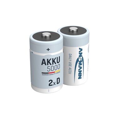 Ansmann Batterie Type 5000 NiMH D 5000 mAh, 2 Pièce/s