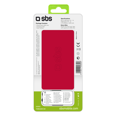 Powerbank slim ultralight de 4 000 mah