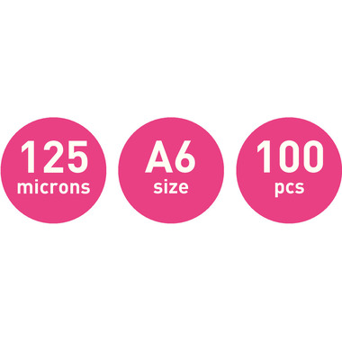 LEITZ Laminiertasche A6 33806 glanz, 125my 100 Stück