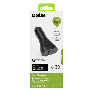 Chargeur de voiture avec ports USB et Type C