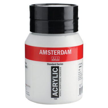 AMSTERDAM Acrylfarbe 500ml 17721042 zinkweiss 104