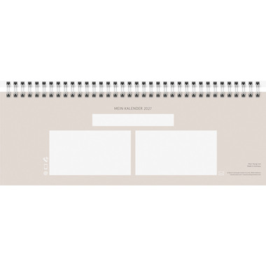 RIDOIDE Pultkalender Design Line 2027 7036311017.27 1W/2S Moon DE 29.7x10.5cm