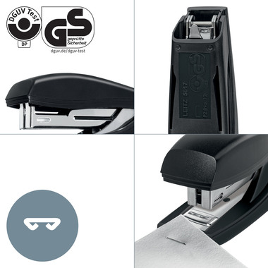 LEITZ Cucitrice Mini NeXXT Recycle 5617-00-95 nero, CO2 neutro 10 fogli