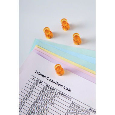 MAGNETOPLAN magnet. Memohalter 18x11mm 1666144 orange 4 Stk.