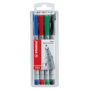 STABILO OHP Pen non-perm. F 852/4 4 pz., astuccio
