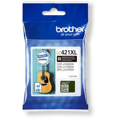 BROTHER Tintenpatrone HY schwarz LC-421XLBK DCP-J1050 500 Seiten