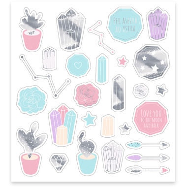 URSUS Glitzer-Sticker FUN Mot. 01 59540006F 130 Sticker