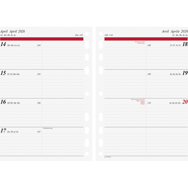 RIDOIDE Timing 1 calendrier sem. 2026 7065910006.26 1S/2P ML 14.8x21cm