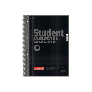 BRUNNEN Collegeblock A4 1067928190 5mm quadrettato,90g, onyx 80f