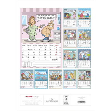 ALPHA EDITION Der Rentner-Kalender 2026 160496 1M/1S DE 23.7x34cm
