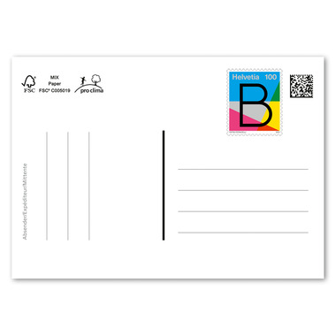 Vorfrankierte Postkarten B-Post 1.00