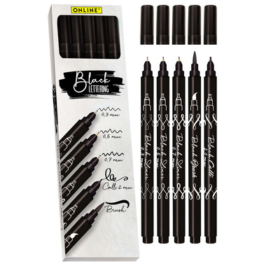 ONLINE Black Lettering Set 19114 5 Stück