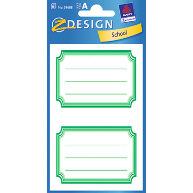 Z-DESIGN Sticker School 59688 Namen-Etiketten 6 Stück