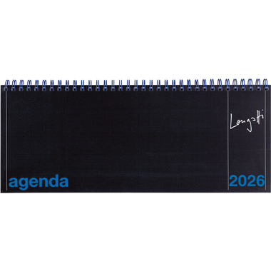 BIELLA Pultkalender Longatti 2026 886271020026U 1W/2S Wire-O sw ML 29.8x11.7cm