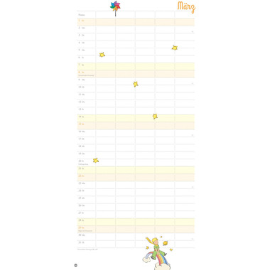 HEYE Planificat. Petit Prince 2026 22740+26 1M/1P AL 5 colonnes 21x45cm