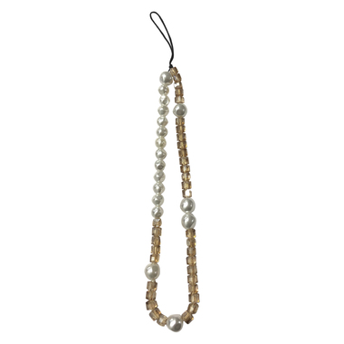 Beaded wrist charm strap for smartphone