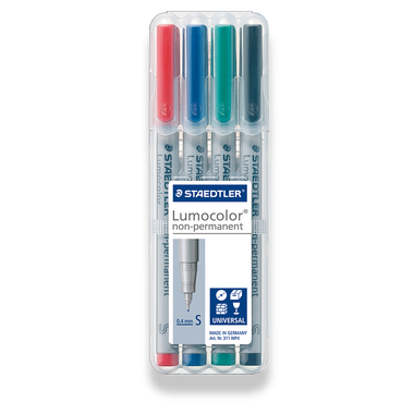 STAEDTLER Lumocolor non-perm. S 311 WP4 4 colori ass.
