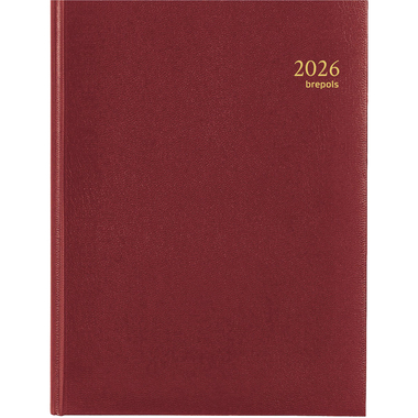 BREPOLS Agenda Timing Lima 2026 0.137.1256 1W/2S bordeaux 17.1x22cm