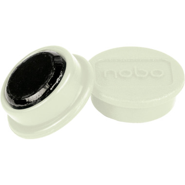 NOBO Magnet rund 13mm 1915287 weiss 10 Stück