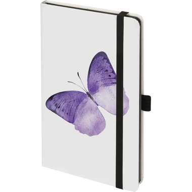 BIELLA Notizbuch KompagnonWhiteTrend 5845337422U Butterfly,gepunkt. 12.5x19.5cm